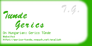tunde gerics business card